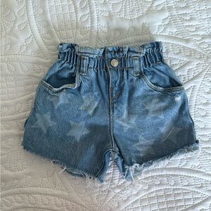 Zara Kids Star Print Denim Shorts